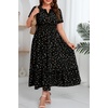 image:imageTalisea Plus Size Summer Dresses  Casual Boho Cotton Long Maxi Dress WomenBlack Floral