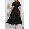 image:imageTalisea Plus Size Summer Dresses  Casual Boho Cotton Long Maxi Dress WomenBlack Floral