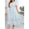 image:imageTalisea Plus Size Summer Dresses  Casual Boho Cotton Long Maxi Dress WomenBlue White Floral