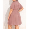 image:imageTalisea Plus Size Summer Shirt Dress with Pockets for WomenPink