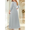 image:imageWomens Plus Size Formal Dresses  V Neck 34 Sleeve Sequin Prom Evening Gowns Long Maxi DresGray