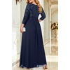 image:imageWomens Plus Size Formal Dresses  V Neck 34 Sleeve Sequin Prom Evening Gowns Long Maxi DresNavy Blue