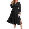 image:imageTalisea Plus Size Summer Dresses  Casual Boho Cotton Long Maxi Dress WomenBlack