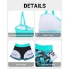 image:imageWomens Tankini Swimsuits with Shorts  Two Piece Tummy Control Bathing Suit Twist Bandeau Swimwear with Pockets 2025Aqua Leaves