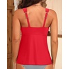 image:imageFlowy Tankini Top Only  Womens Modest Bathing Suit Top Loose Fit Swimsuit No Bottom 2025Red