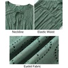 image:imageTalisea Plus Size Swimsuit Cover Up  Bathing Suit Coverup for Women  Casual summer beach swimsuit eyelet crew neck style with short sleeves for bathing suit amp swimwear coverupGray Green