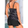 image:imageTalisea Tankini with Shorts  Tummy Control Two Piece Swimsuit with Pockets  Tummy control smooths your silhouette Side pockets keep essentials handy Highwaist boy shorts provide full coverageCamo