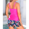 image:imageTalisea Tankini with Shorts  Tummy Control Two Piece Swimsuit with Pockets  Tummy control smooths your silhouette Side pockets keep essentials handy Highwaist boy shorts provide full coveragePink Floral