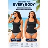 image:imageWomen Tankini Swim Top Only  Tummy Control Swimsuit Bathing Suit Top  Smooths your tummy for a flattering fit Adjustable straps for a customized feel Removable pads for customizable coverageBlack