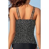 image:imageWomen Tankini Swim Top Only  Tummy Control Swimsuit Bathing Suit Top  Smooths your tummy for a flattering fit Adjustable straps for a customized feel Removable pads for customizable coverageBlack White Dot