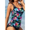 image:imageWomen Tankini Swim Top Only  Tummy Control Swimsuit Bathing Suit Top  Smooths your tummy for a flattering fit Adjustable straps for a customized feel Removable pads for customizable coverageColorful Floral