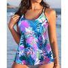 image:imageWomens Flowy Tankini Tops Only  Modest Bathing Suit Swim Tops No Bottom  Flowy design provides a relaxed fit Adjustable straps offers a customizable fit Removable Pads and fully lined for comfortLeaves