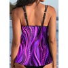 image:imageWomens Flowy Tankini Tops Only  Modest Bathing Suit Swim Tops No Bottom  Flowy design provides a relaxed fit Adjustable straps offers a customizable fit Removable Pads and fully lined for comfortPurple Wavy Pattern