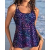 image:imageWomens Flowy Tankini Tops Only  Modest Bathing Suit Swim Tops No Bottom  Flowy design provides a relaxed fit Adjustable straps offers a customizable fit Removable Pads and fully lined for comfortStar Whole Sky