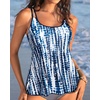 image:imageWomens Flowy Tankini Tops Only  Modest Bathing Suit Swim Tops No Bottom  Flowy design provides a relaxed fit Adjustable straps offers a customizable fit Removable Pads and fully lined for comfortBlue Tie Dye