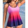 image:imageWomens Flowy Tankini Tops Only  Modest Bathing Suit Swim Tops No Bottom  Flowy design provides a relaxed fit Adjustable straps offers a customizable fit Removable Pads and fully lined for comfortPink Gradient