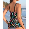 image:imageWomens Flowy Tankini Tops Only  Modest Bathing Suit Swim Tops No Bottom  Flowy design provides a relaxed fit Adjustable straps offers a customizable fit Removable Pads and fully lined for comfortColorful Floral2
