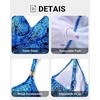 image:imageWomens Flowy Tankini Tops Only  Twist V Neck Swimsuit Bathing Suits  Flowy Aline top to comfortably hide the belly Adjustable straps with elegant metal accentsBlue Paisley