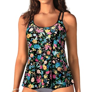 image:imageWomens Flowy Tankini Tops Only  Modest Bathing Suit Swim Tops No Bottom  Flowy design provides a relaxed fit Adjustable straps offers a customizable fit Removable Pads and fully lined for comfortColorful Floral2