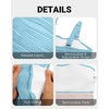 image:imageHigh Waisted Bandeau Bikini Set  Ribbed Strapless Two Piece Swimsuit  Secure bandeau top with straps High waist bottom for comfortable coverage Full coverage back for confident wearBlue