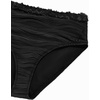 image:imageHigh Waisted Bandeau Bikini Set  Ribbed Strapless Two Piece Swimsuit  Secure bandeau top with straps High waist bottom for comfortable coverage Full coverage back for confident wearMeshblack