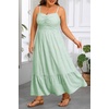 image:imagePlus Size Maxi Dress Summer Casual Striped Spaghetti Strap Long Sundress  Plus Size Summer Maxi Dresses Curvy Women Casual Striped Spaghetti Strap Long Dress Flowy Sleeveless Beach Vacation SundressGreen and White