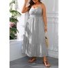 image:imagePlus Size Maxi Dress Summer Casual Striped Spaghetti Strap Long Sundress  Plus Size Summer Maxi Dresses Curvy Women Casual Striped Spaghetti Strap Long Dress Flowy Sleeveless Beach Vacation SundressBlack and White