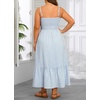 image:imagePlus Size Maxi Dress Summer Casual Striped Spaghetti Strap Long Sundress  Plus Size Summer Maxi Dresses Curvy Women Casual Striped Spaghetti Strap Long Dress Flowy Sleeveless Beach Vacation SundressBlue and White
