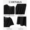 image:imagePlus Size Summer Dress Casual Boho Button Up Tiered Midi Sundress Women  Plus Size Summer Casual Dress Curvy Women Flowy Boho Beach Vacation Sundress Eyelet Short Sleeve V Neck Tiered Midi DressesBlack Eyelet
