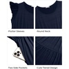 image:imageTalisea Plus Size Summer Dresses for Women Casual Short Dress  Flutter Sleeve  V neck  pockets  summer casual Short BabydollNavy Blue