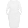 image:imageTalisea Plus Size Wedding Guest Dress  Semi Formal Cape Dress for Women  Elegant chiffon cape dress semi formal cocktail party bodycon style for curvy womenWhite
