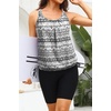 image:imageBlouson Tankini with Shorts  7 BoyLeg Two Piece Swimsuit with Pockets  7 shorts provide full coverage Side pockets hold your small essentials Adjustable straps ensure a personalized fitBlack Tribal
