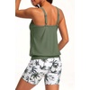 image:imageBlouson Tankini with Shorts  7 BoyLeg Two Piece Swimsuit with Pockets  7 shorts provide full coverage Side pockets hold your small essentials Adjustable straps ensure a personalized fitGreen Palm Tree