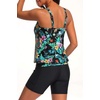 image:imageBlouson Tankini with Shorts  7 BoyLeg Two Piece Swimsuit with Pockets  7 shorts provide full coverage Side pockets hold your small essentials Adjustable straps ensure a personalized fitGreen Leaves