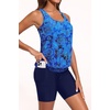 image:imageBlouson Tankini with Shorts  7 BoyLeg Two Piece Swimsuit with Pockets  7 shorts provide full coverage Side pockets hold your small essentials Adjustable straps ensure a personalized fitBlue Paisley