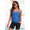image:imageBlouson Tankini with Shorts  7 BoyLeg Two Piece Swimsuit with Pockets  7 shorts provide full coverage Side pockets hold your small essentials Adjustable straps ensure a personalized fitBlue Paisley