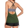 image:imageTwo Piece Tankini with Shorts  Mesh Flowy Tummy Control Swimsuits  Layered Design for Full Coverage Breathable Mesh Fabric to Keep Cool HighWaisted Boyshorts with Extra CoverageArmy Green