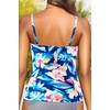 image:imageWomens Tankini Top Only Tummy Control Bathing Suits Top U Neck Swimwear Tops No BottomBlue Flower