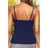image:imageWomens Tankini Top Only Tummy Control Bathing Suits Top U Neck Swimwear Tops No BottomNavy Blue