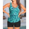 image:imageTankini with Shorts  Tummy Control Two Piece Swimsuit with Pockets  Tummy control smooths your silhouette Side pockets keep essentials handy Highwaist boy shorts provide full coveragePaisley