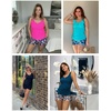 image:imageTankini with Shorts  Tummy Control Two Piece Swimsuit with Pockets  Tummy control smooths your silhouette Side pockets keep essentials handy Highwaist boy shorts provide full coverageStriped