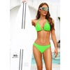 image:imageWomen Triangle Bikini Top Only  Halter String Sexy Swimsuit Top  Selftie halter for a chic look Adjustable back strings for a personalized fit Deep Vneck enhances your curvesNeon Green