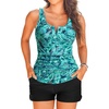 image:imageTankini with Shorts  Tummy Control Two Piece Swimsuit with Pockets  Tummy control smooths your silhouette Side pockets keep essentials handy Highwaist boy shorts provide full coveragePaisley