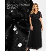 image:imageFormal Dresses Sequin Tulle V Neck A Line Long Dress Prom Evening Gown  Women Formal Long Dresses Sequin Short Sleeve Prom Evening Ball Gown Elegant Mother of the Bride A Line DressBlack