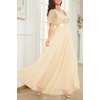 image:imageFormal Dresses Sequin Tulle V Neck A Line Long Dress Prom Evening Gown  Women Formal Long Dresses Sequin Short Sleeve Prom Evening Ball Gown Elegant Mother of the Bride A Line DressGold