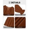 image:imagePlus Size Fall Dresses Casual Long Sleeve Corduroy Short Babydoll Dress  Plus Size Fall Long Sleeve Dresses Women Corduroy Casual A Line Tiered Short Dress Loose Tunic V Neck Babydoll Dress WinterCaramel