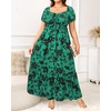 image:imagePlus Size Summer Dresses Off the Shoulder Boho Maxi A Line Long Dress Women  Plus Size Summer Maxi Dresses Women Casual Boho Off the Shoulder Long Dress Spring Flowy Beach Vacation SundressGreen Floral