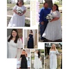 image:imagePlus Size Wedding Dress Bride Boho Lace Square Neck Long Maxi Dresses  Square Neck Ruffle Sleeves Lace Dresses for Curvy Women Photoshoot Smocked Tiered Flowy Wedding Guest Bridesmaid DressBlack