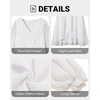 image:imagePlus Size Wedding Guest Dress  Formal Long Sleeve A Line V Neck Midi Dress  Formal fall wedding guest dress cocktail sparkle dress Aline pleated midi style with long sleeves amp Vneck for womenWhite