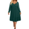image:imagePlus Size Wedding Guest Dress Chiffon Sweetheart A Line Midi Dresses Women  Plus Size Cocktail Wedding Guest Dress Women Fall Semi Formal Dresses for Special Occasions Flowy Chiffon A Line Midi DressGreen